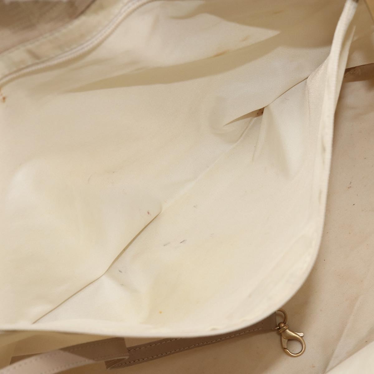 CHANEL New Travel Line Tote Bag Nylon Beige Gold CC Auth ti3788