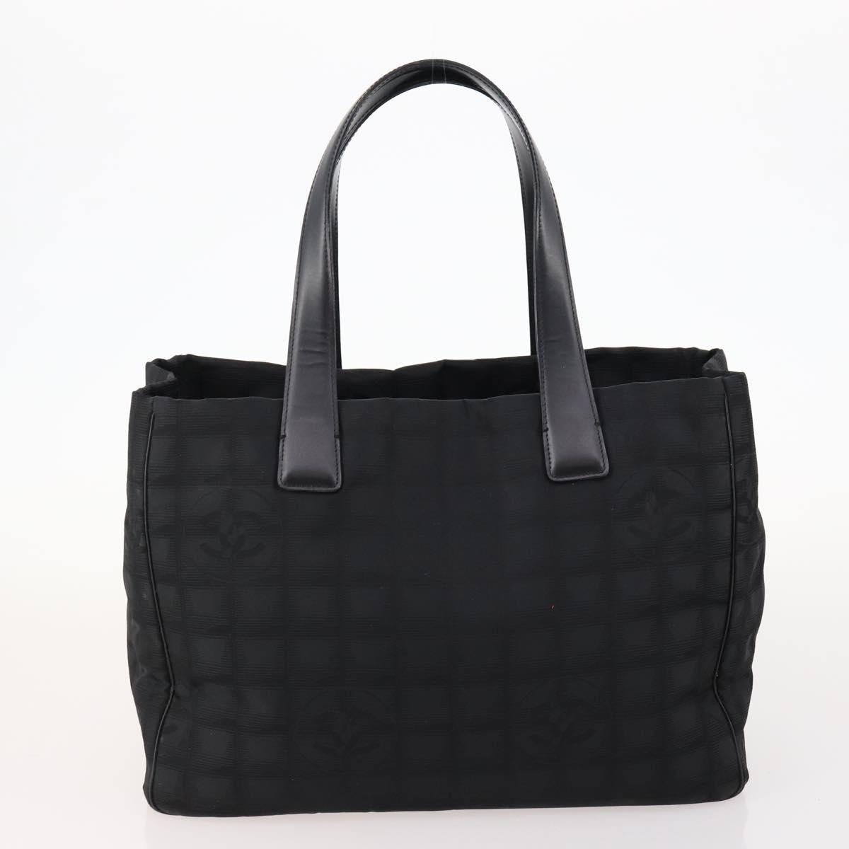 CHANEL New Travel line Tote Bag Nylon 4 Set Black Beige CC Auth ti3790