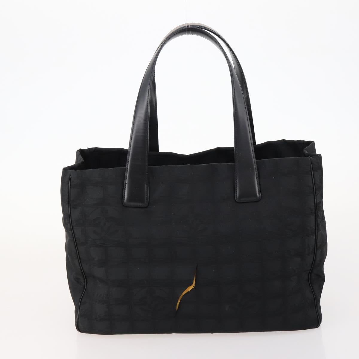 CHANEL New Travel line Tote Bag Nylon 4 Set Black Beige CC Auth ti3790