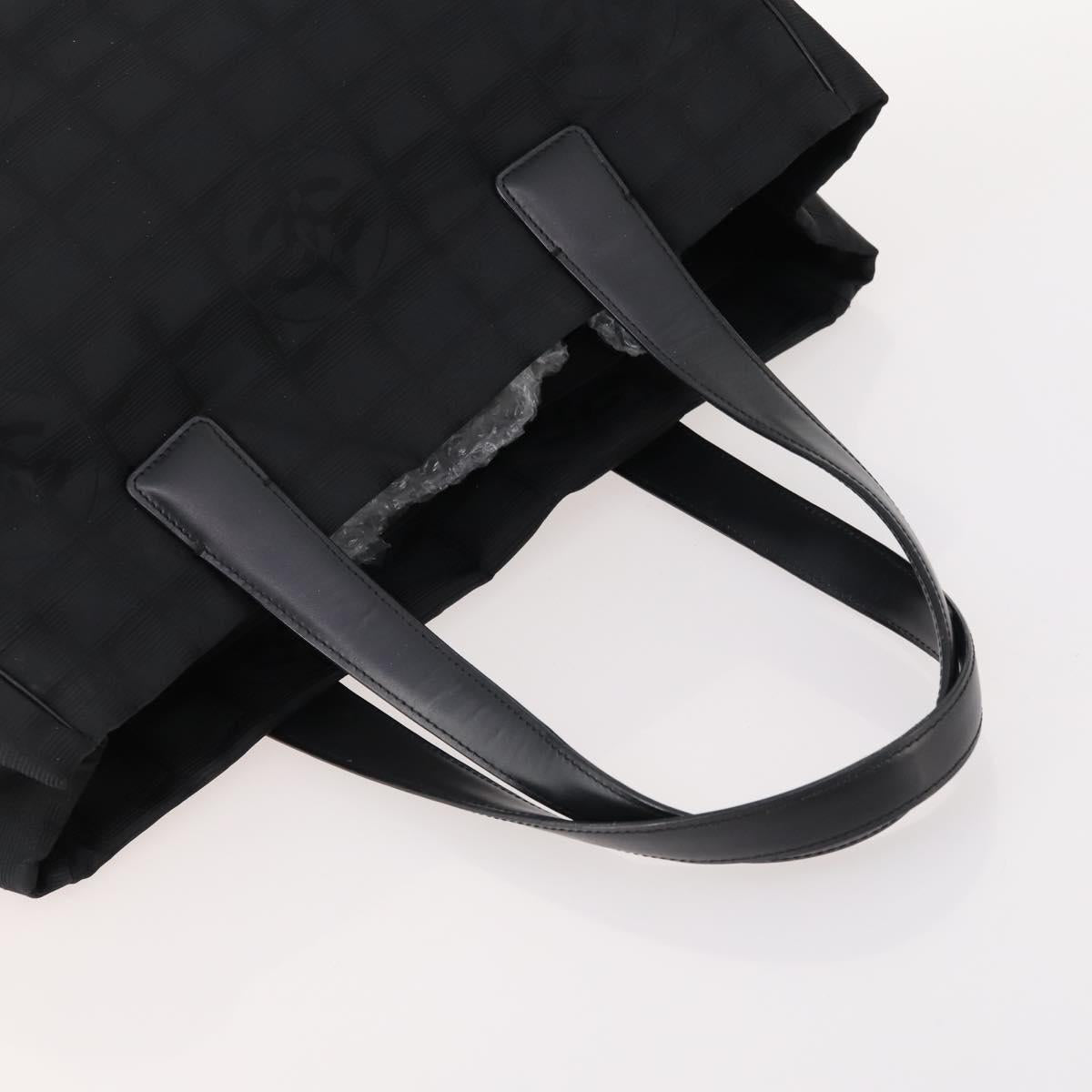 CHANEL New Travel line Tote Bag Nylon 4 Set Black Beige CC Auth ti3790
