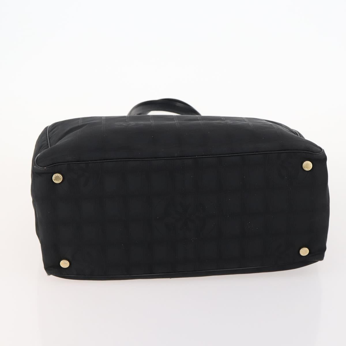 CHANEL New Travel line Tote Bag Nylon 4 Set Black Beige CC Auth ti3790