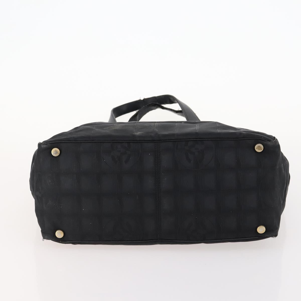 CHANEL New Travel line Tote Bag Nylon 4 Set Black Beige CC Auth ti3790
