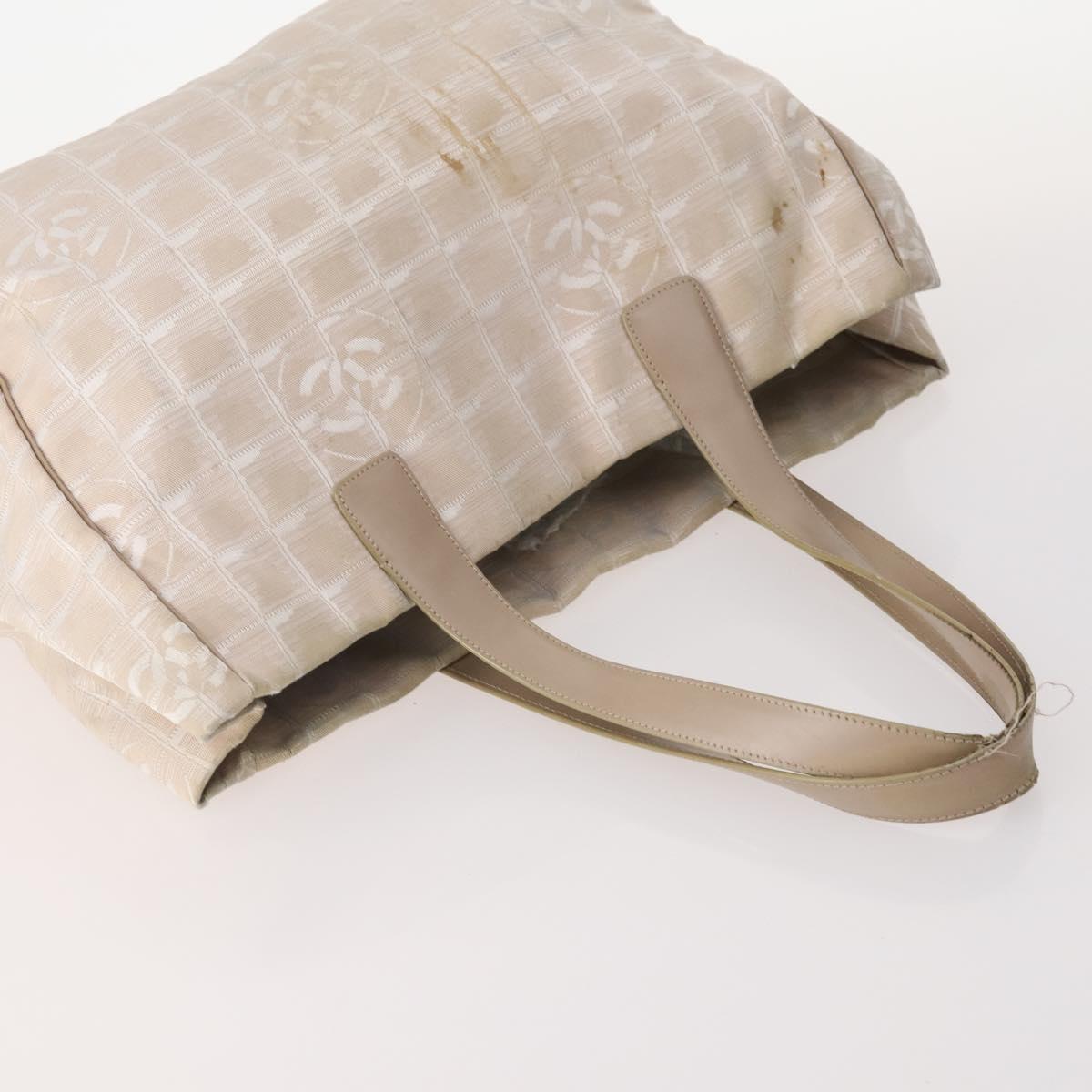 CHANEL New Travel line Tote Bag Nylon 4 Set Black Beige CC Auth ti3790