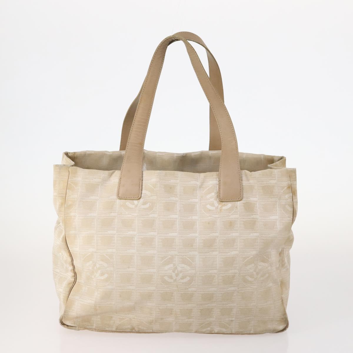 CHANEL New Travel line Tote Bag Nylon 4 Set Black Beige CC Auth ti3790