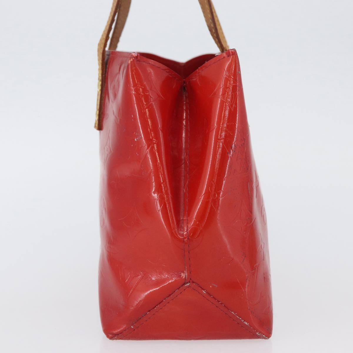 LOUIS VUITTON Monogram Vernis Reade PM Hand Bag Red Rouge M91088 LV Auth ti3791