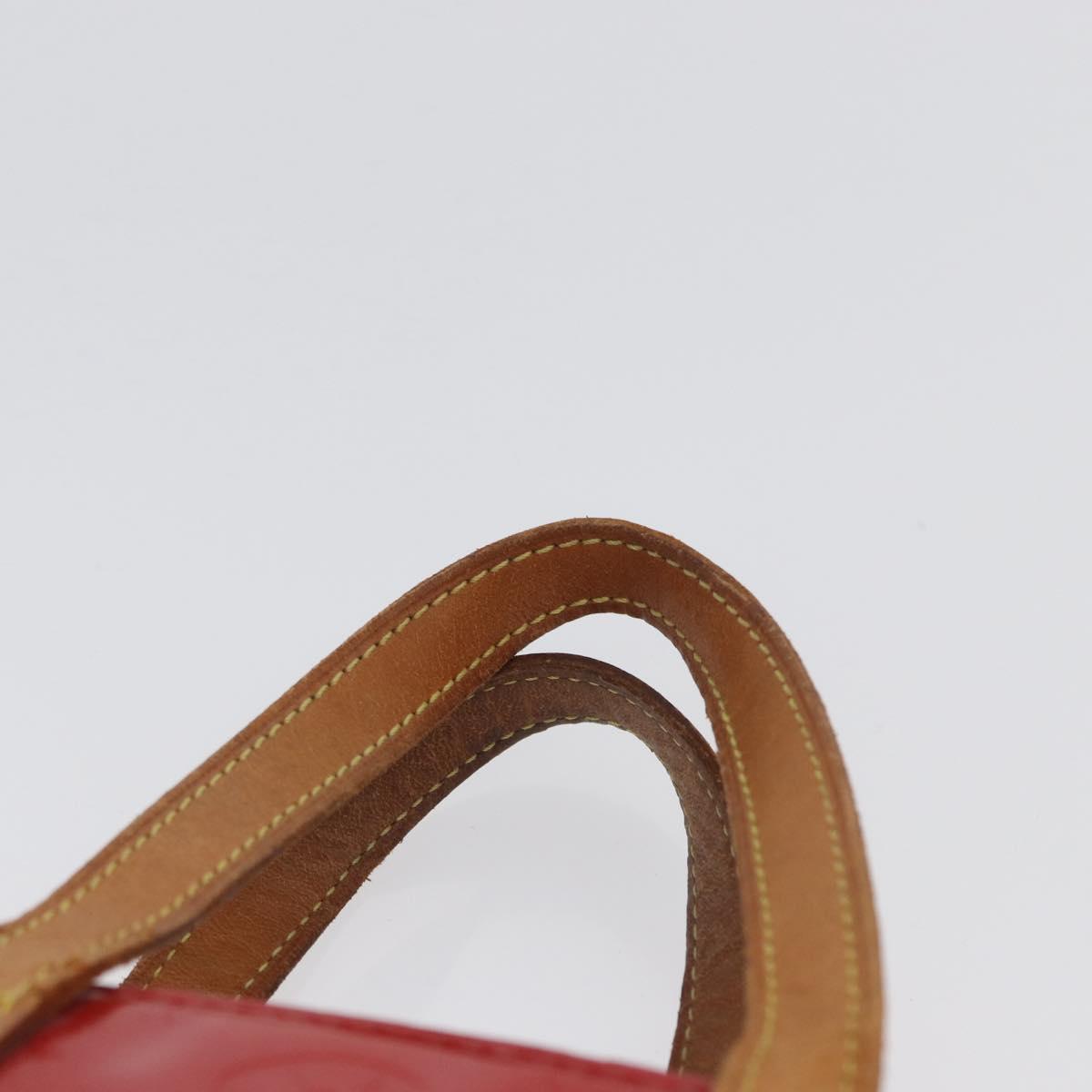 LOUIS VUITTON Monogram Vernis Reade PM Hand Bag Red Rouge M91088 LV Auth ti3791