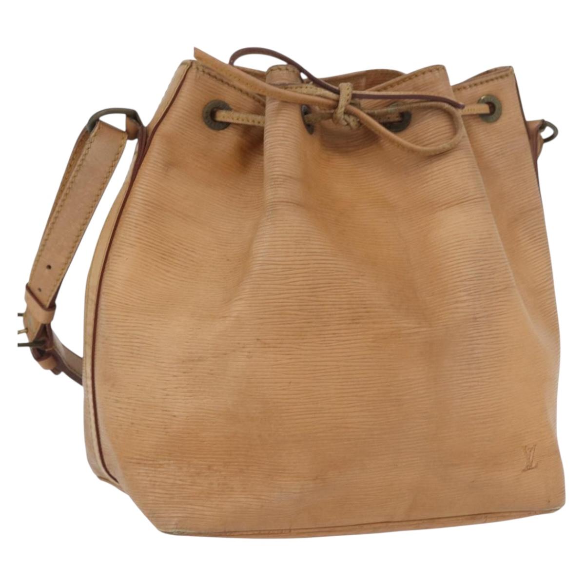 LOUIS VUITTON Epi Petit Noe Shoulder Bag Beige M44106 LV Auth ti3798