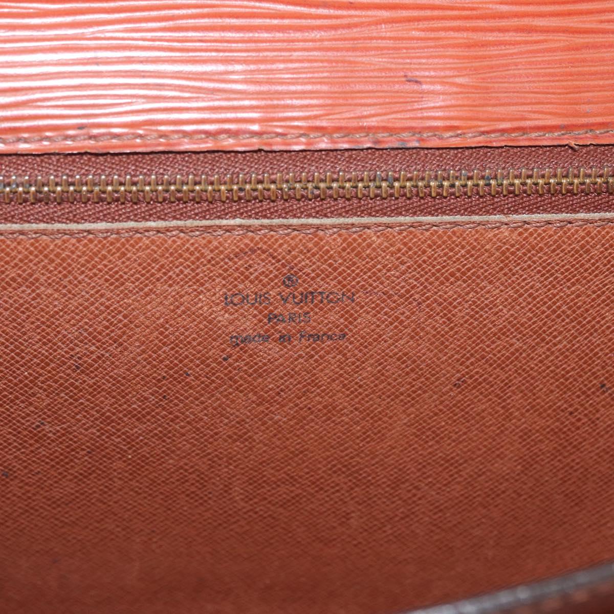 LOUIS VUITTON Epi Serie Dragonne Hand Bag Brown M52618 LV Auth ti3804