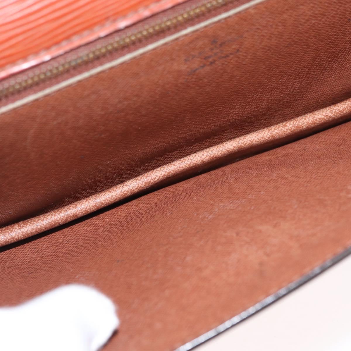 LOUIS VUITTON Epi Serie Dragonne Hand Bag Brown M52618 LV Auth ti3804