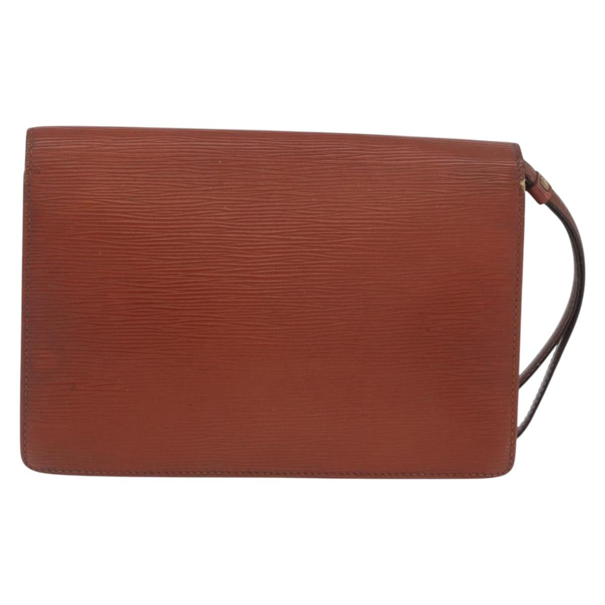 LOUIS VUITTON Epi Serie Dragonne Hand Bag Brown M52618 LV Auth ti3804