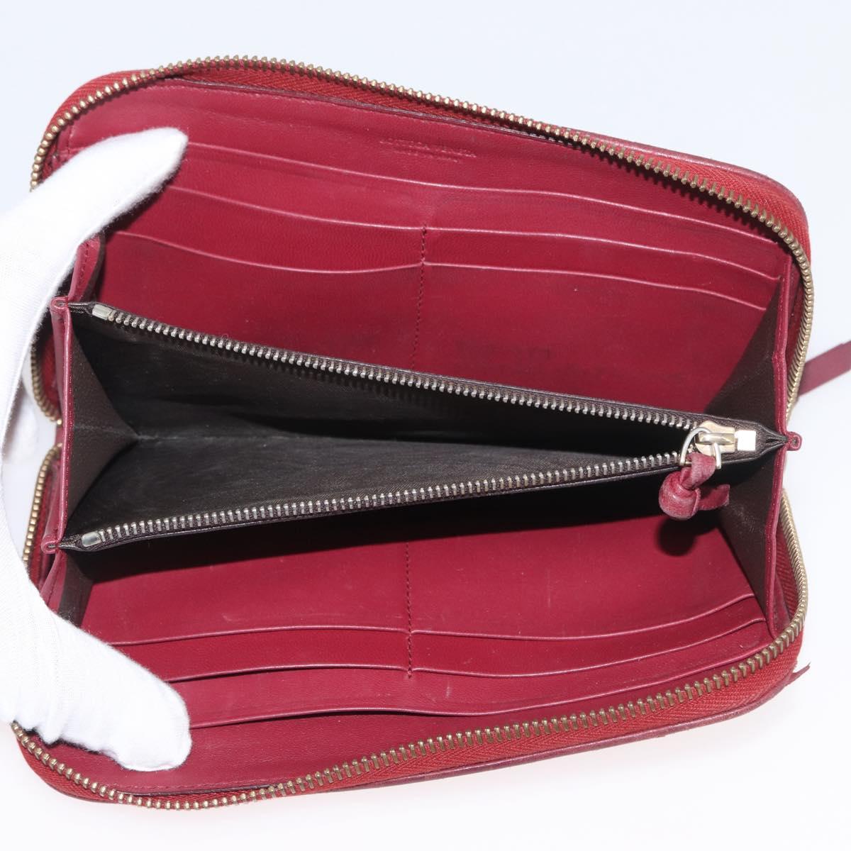 BOTTEGA VENETA INTRECCIATO Wallet Leather 2 Set Black Red Auth ti3810