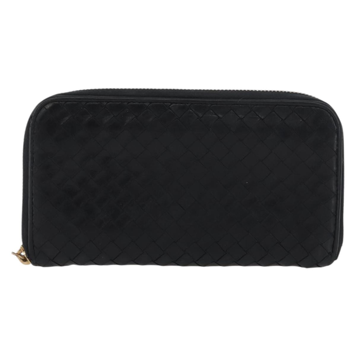 BOTTEGA VENETA INTRECCIATO Wallet Leather 2 Set Black Red Auth ti3810