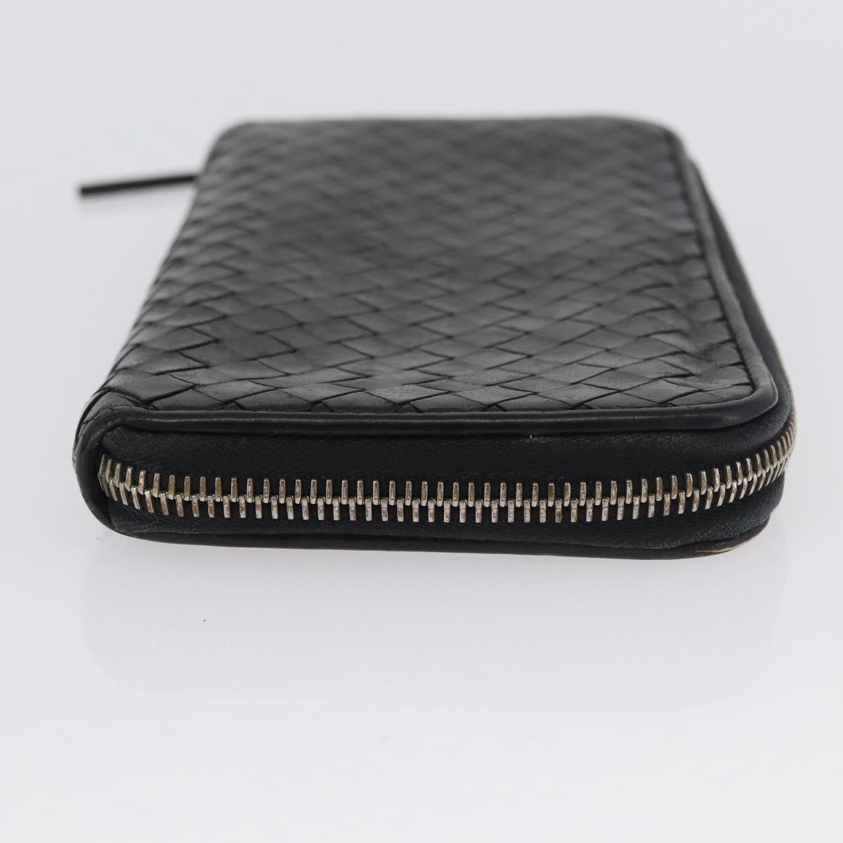 BOTTEGA VENETA INTRECCIATO Wallet Leather 2 Set Black Red Auth ti3810
