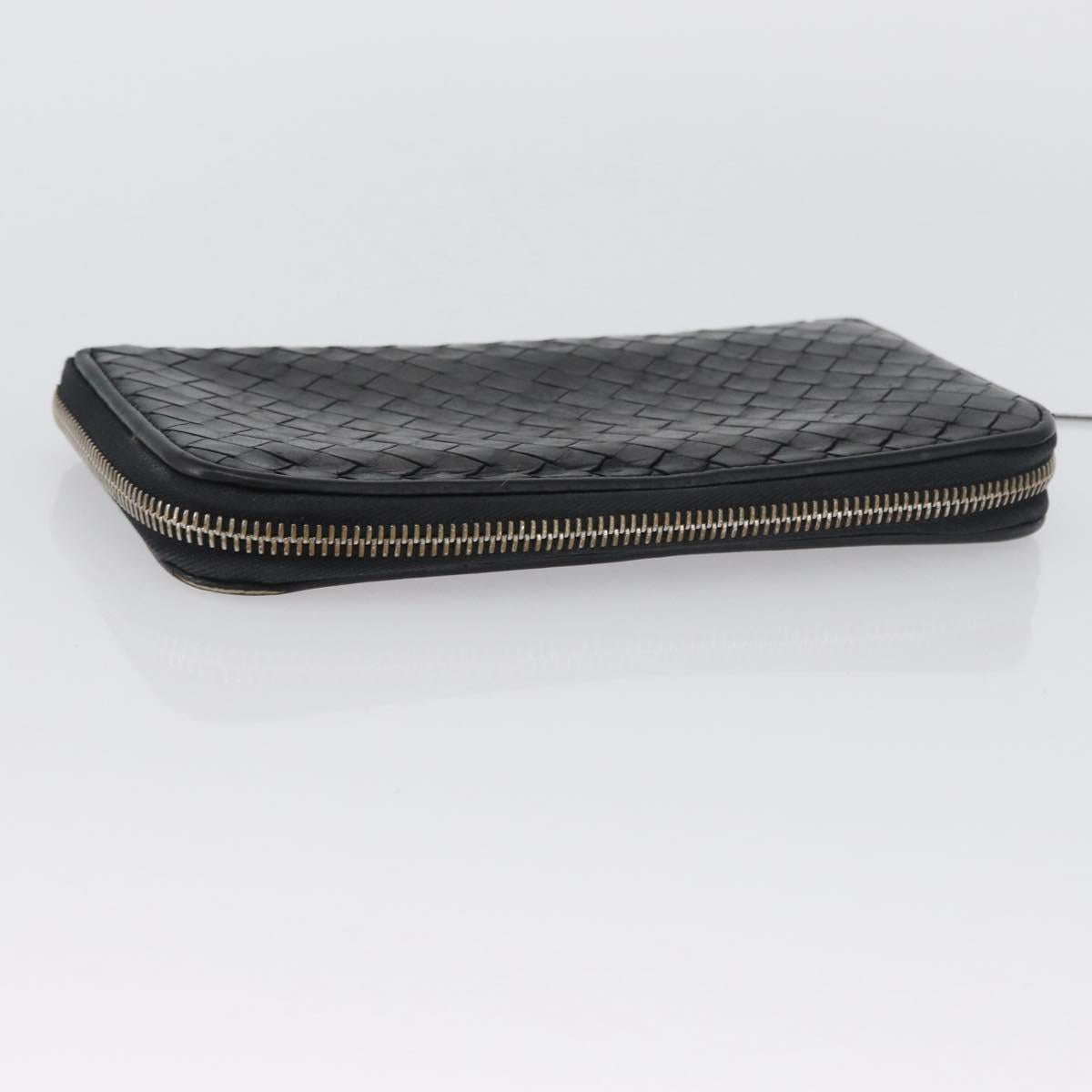 BOTTEGA VENETA INTRECCIATO Wallet Leather 2 Set Black Red Auth ti3810