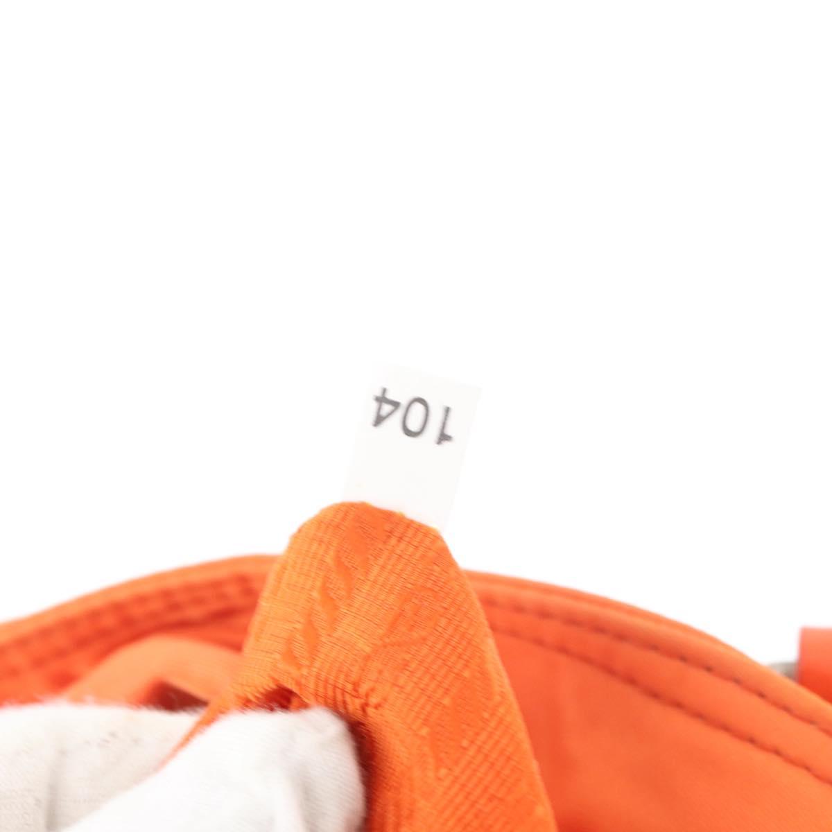PRADA Hand Bag Nylon 2way Orange Silver Auth ti3826