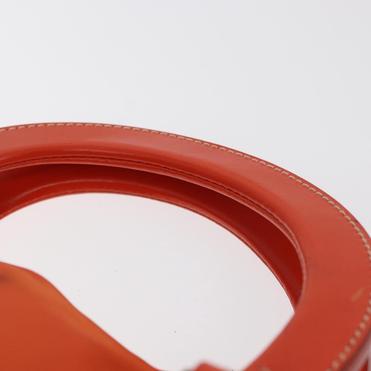 PRADA Hand Bag Nylon 2way Orange Silver Auth ti3826