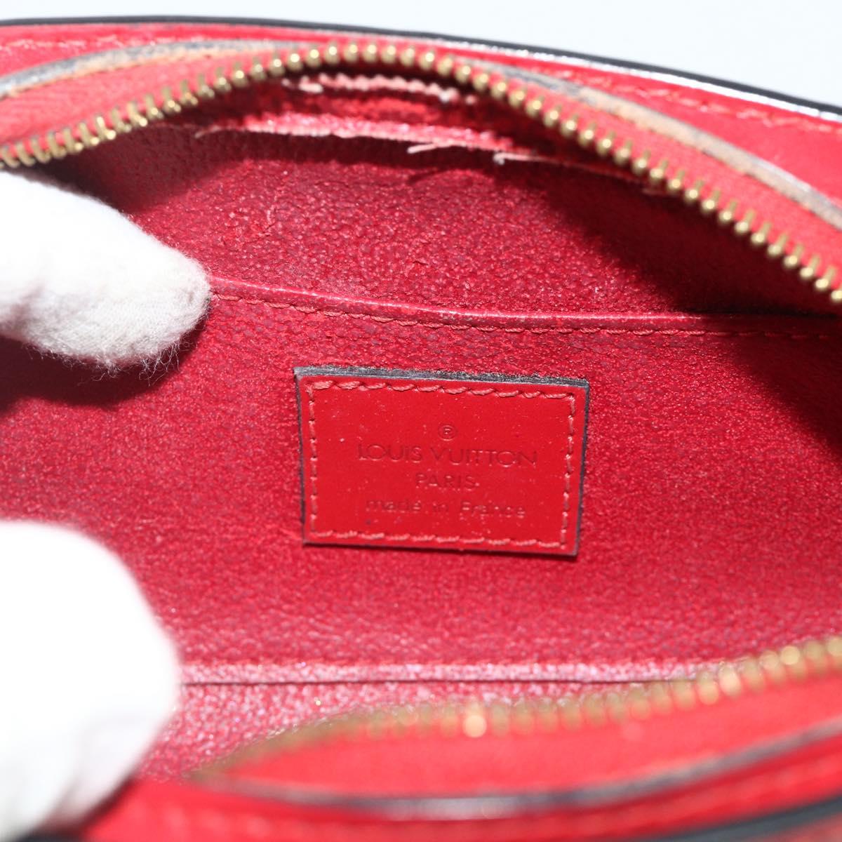 LOUIS VUITTON Epi Dauphine PM Pouch Castilian Red M48447 LV Auth ti3837