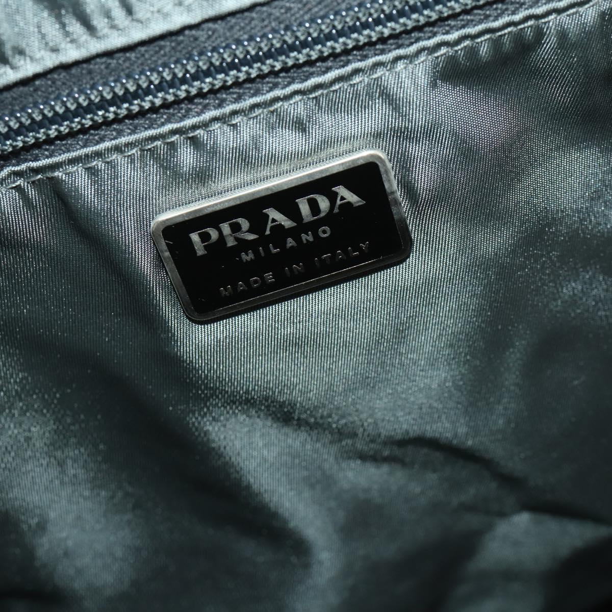 PRADA Sports Boston Bag Nylon Bordeaux Silver Auth ti3840