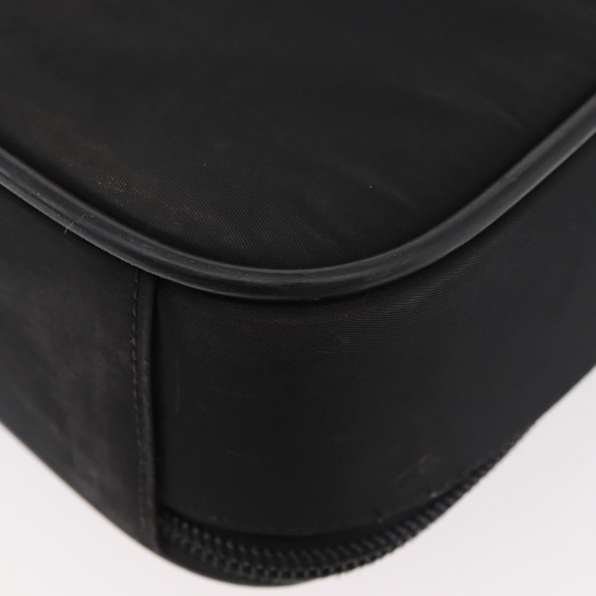 PRADA Business Bag Nylon Black Silver Auth ti3842
