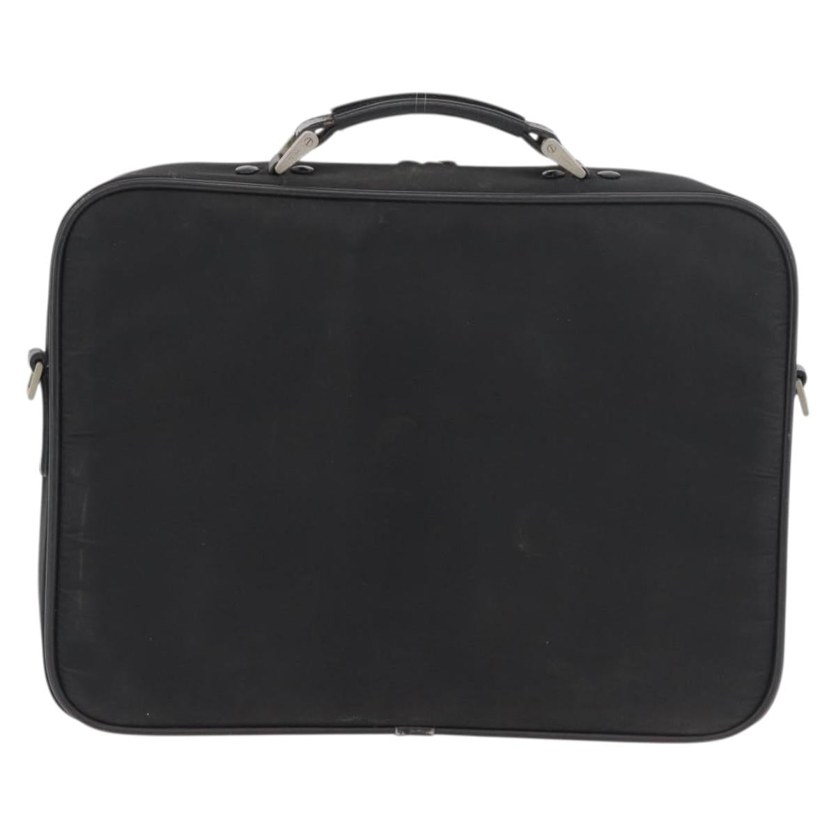 PRADA Business Bag Nylon Black Silver Auth ti3842