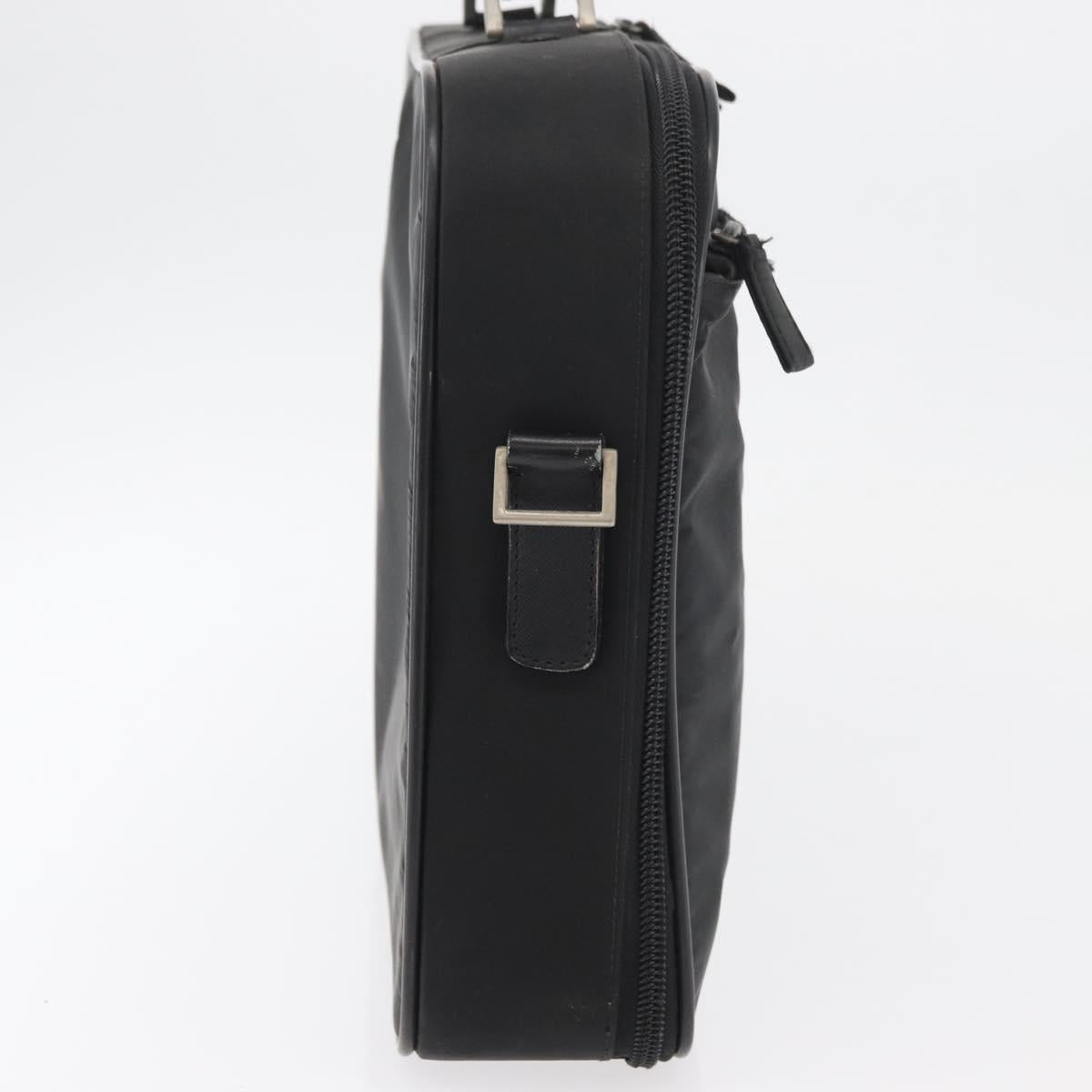 PRADA Business Bag Nylon Black Silver Auth ti3842