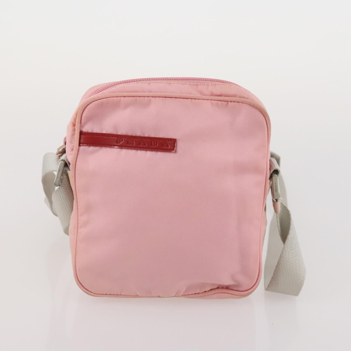 PRADA Sports Hand Bag Nylon 3 Set Black Pink khaki Auth ti3874