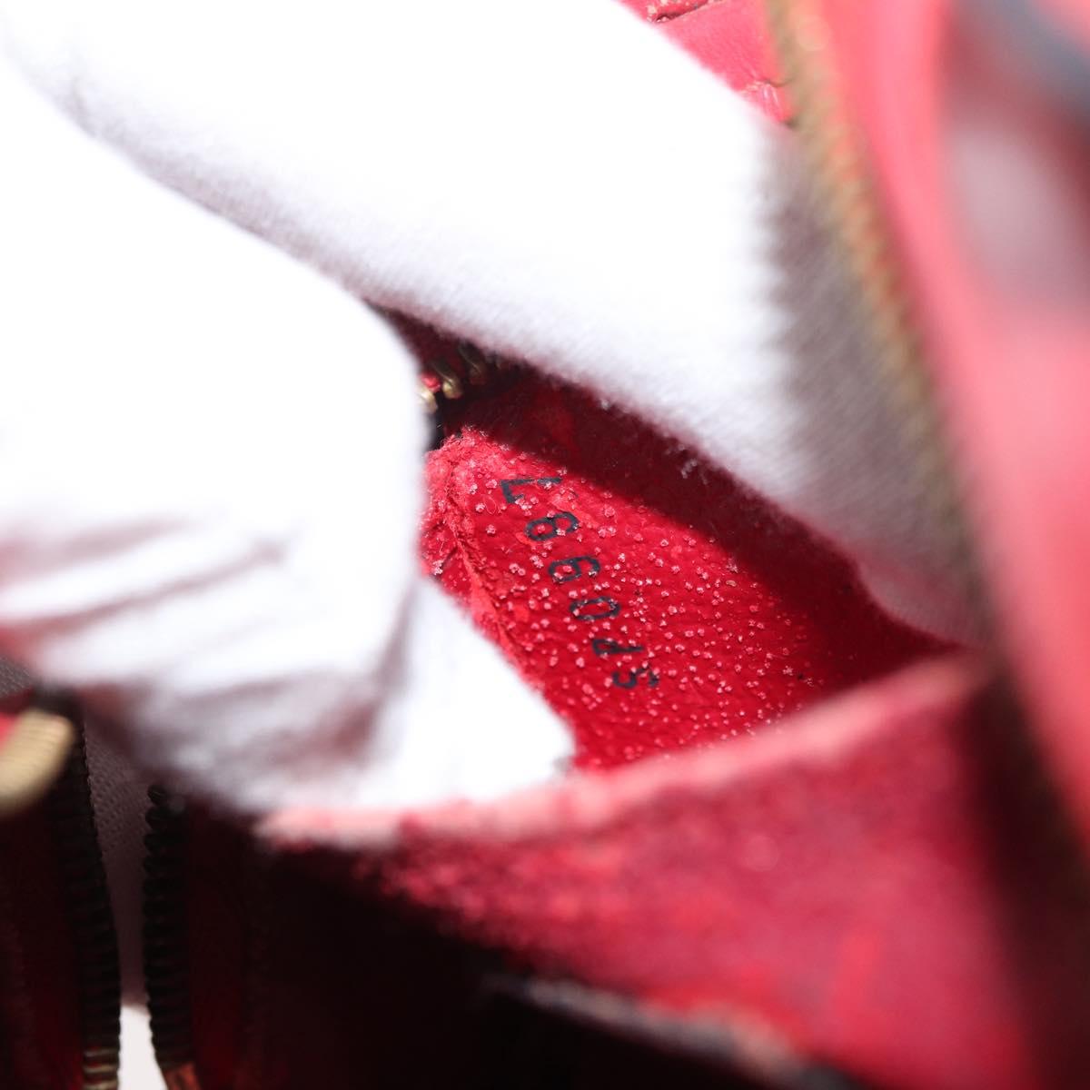 LOUIS VUITTON Epi Dauphine PM Pouch Castilian Red M48447 LV Auth ti3880