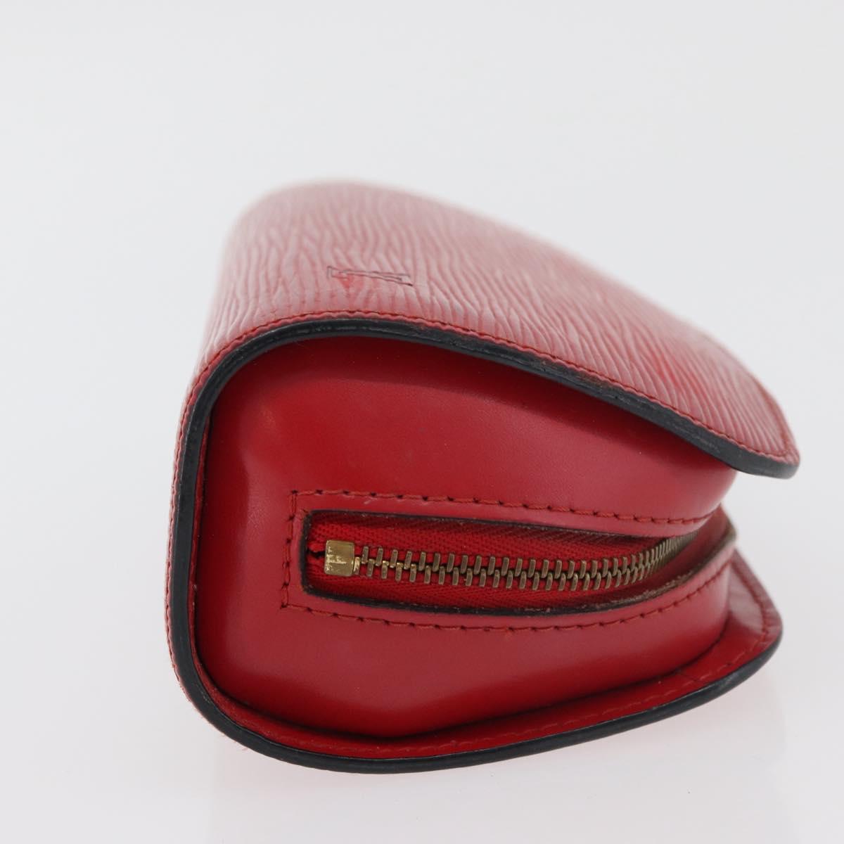 LOUIS VUITTON Epi Dauphine PM Pouch Castilian Red M48447 LV Auth ti3880