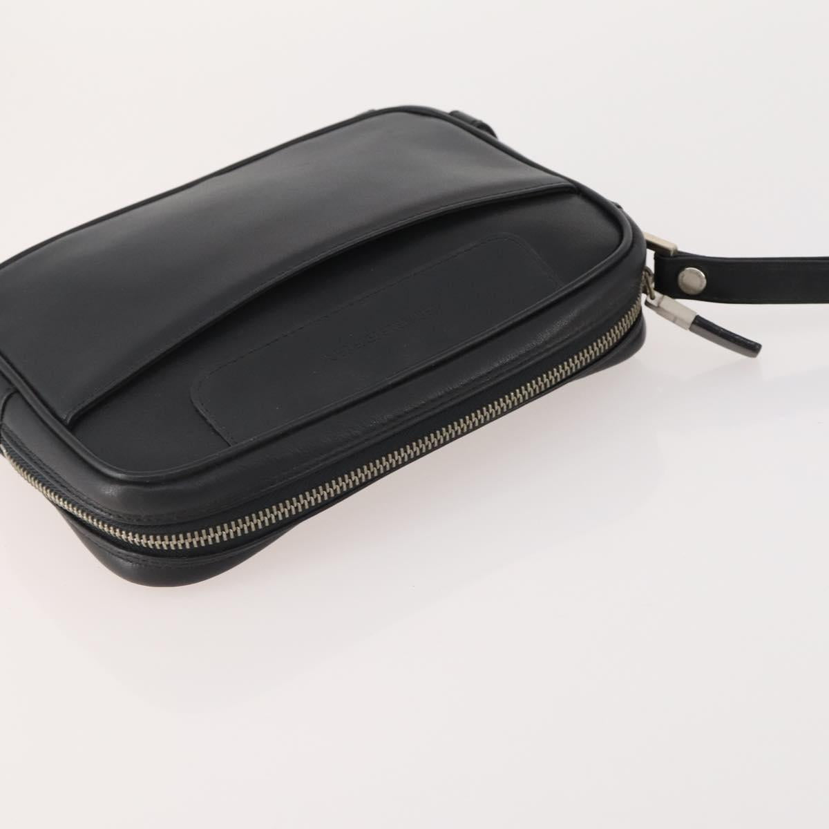 BURBERRY Nova Check Pouch Canvas Leather 3 Set Beige Black Auth ti3893