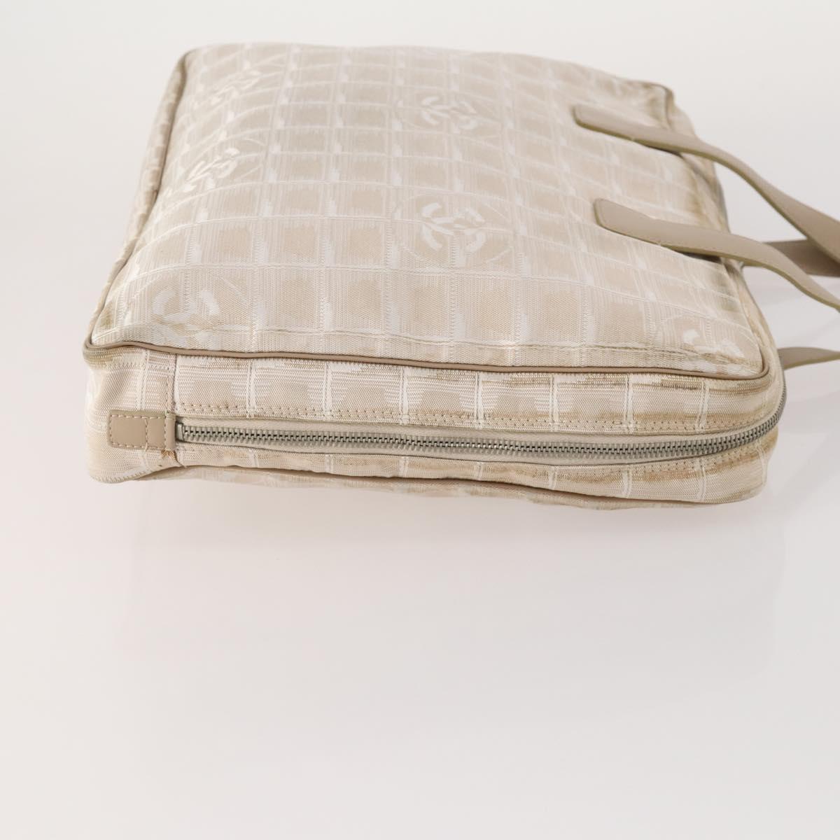 CHANEL New Travel Line Tote Bag Nylon 2 Set Pink Beige CC Auth ti3896
