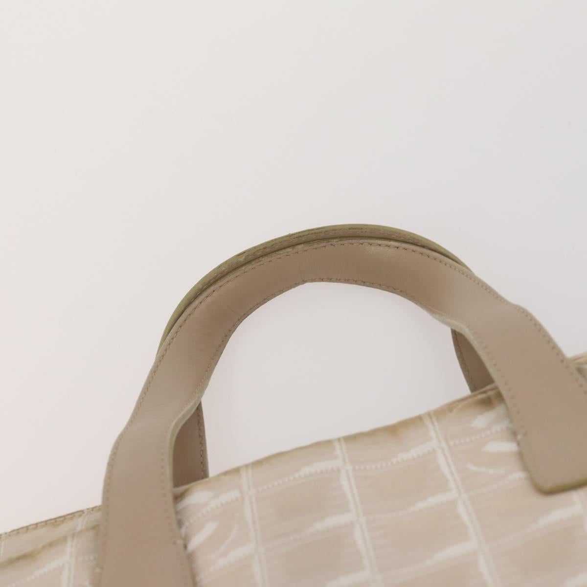 CHANEL New Travel Line Tote Bag Nylon 2 Set Pink Beige CC Auth ti3896