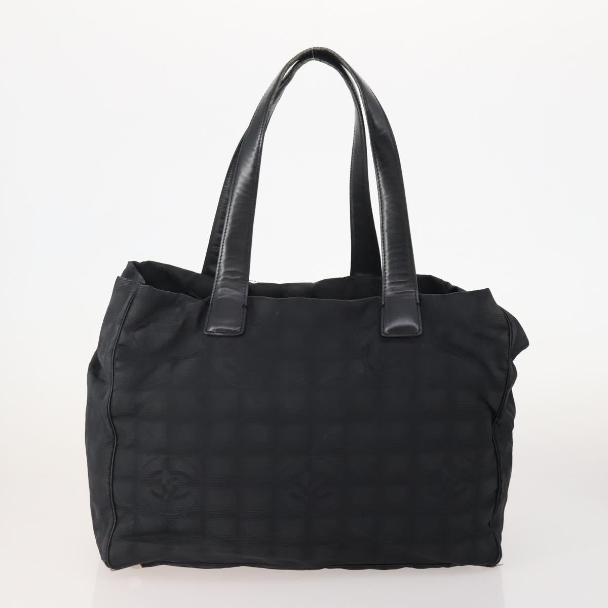 CHANEL New Travel Line Tote Bag Nylon 3 Set Black CC Auth ti3897