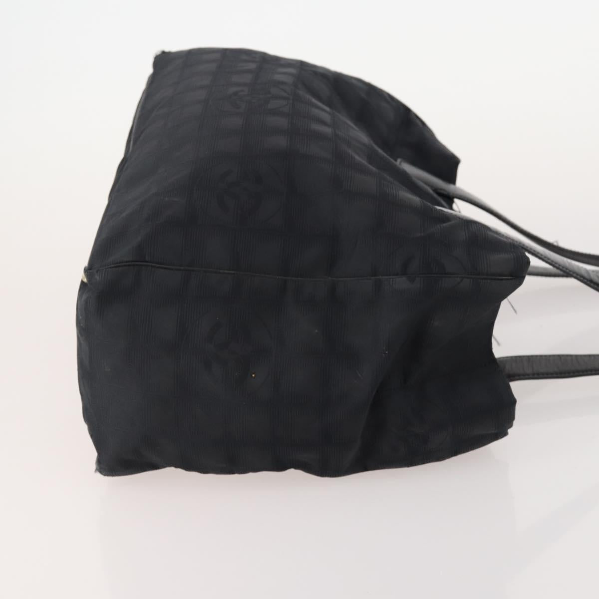 CHANEL New Travel Line Tote Bag Nylon 3 Set Black CC Auth ti3897