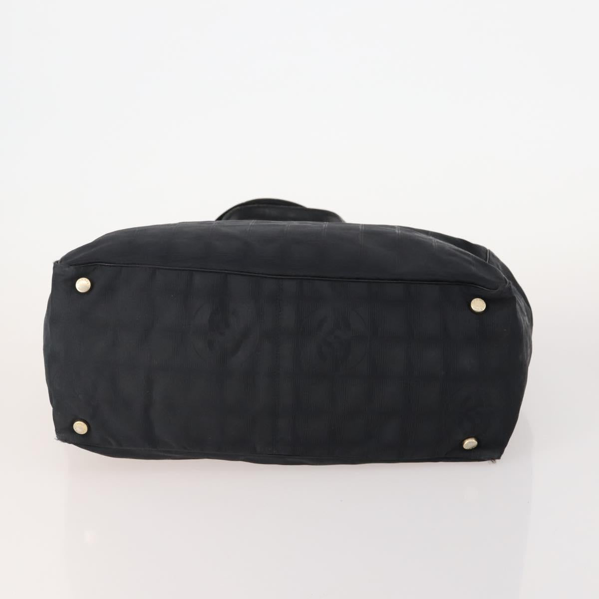 CHANEL New Travel Line Tote Bag Nylon 3 Set Black CC Auth ti3897