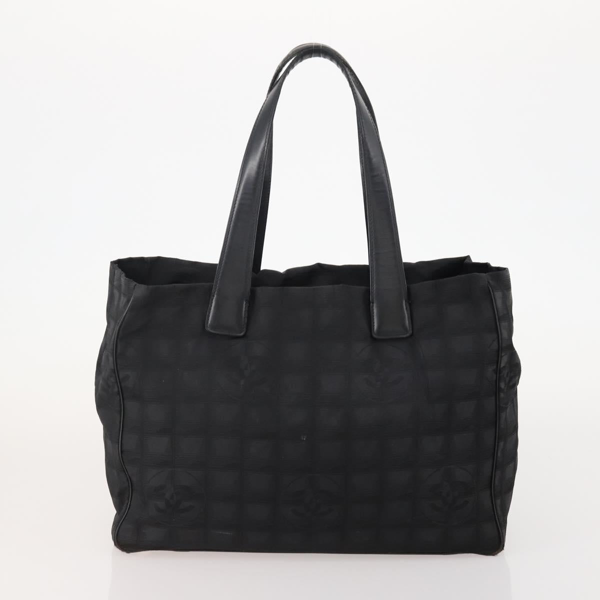 CHANEL New Travel Line Tote Bag Nylon 3 Set Black CC Auth ti3897