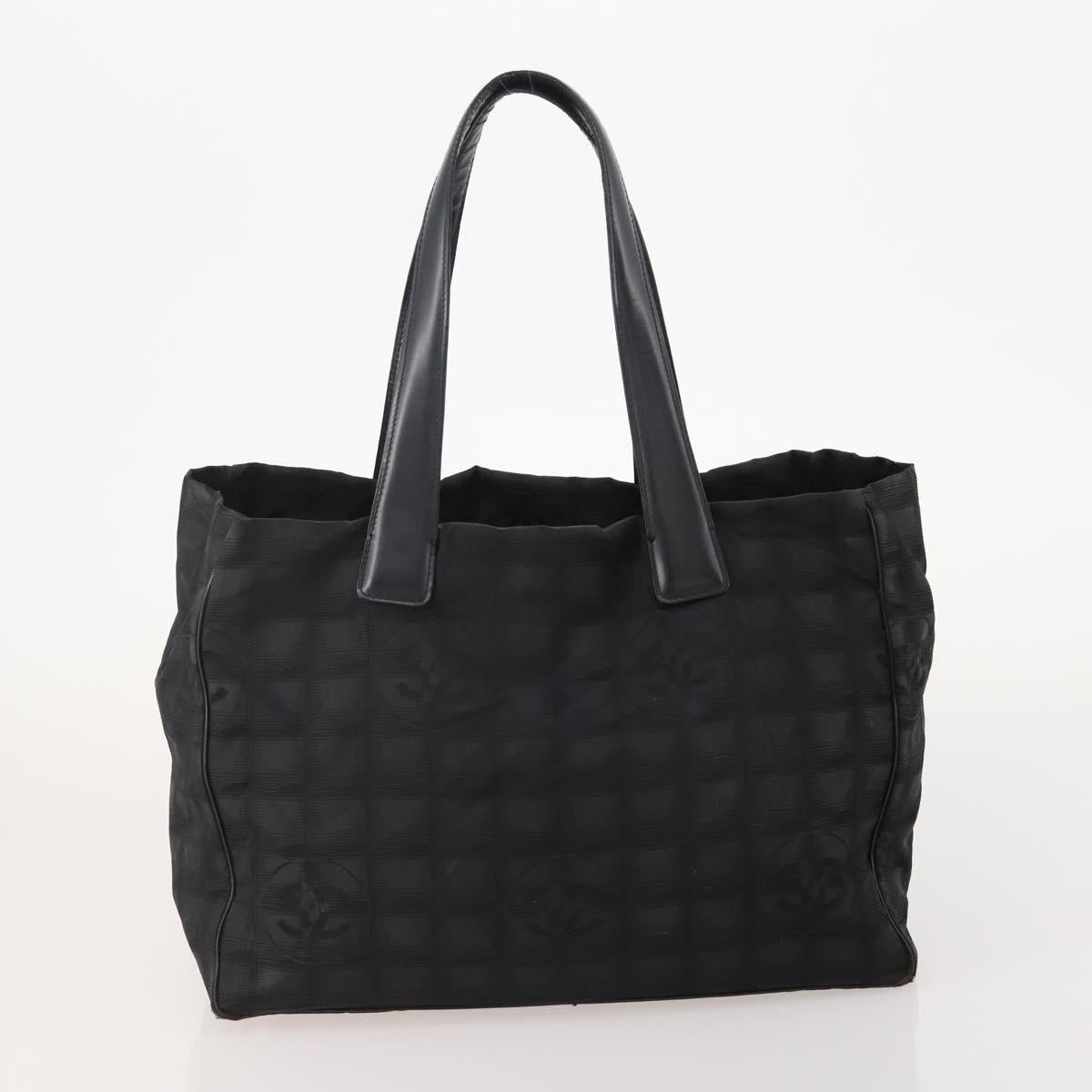 CHANEL New Travel Line Tote Bag Nylon 3 Set Black CC Auth ti3897
