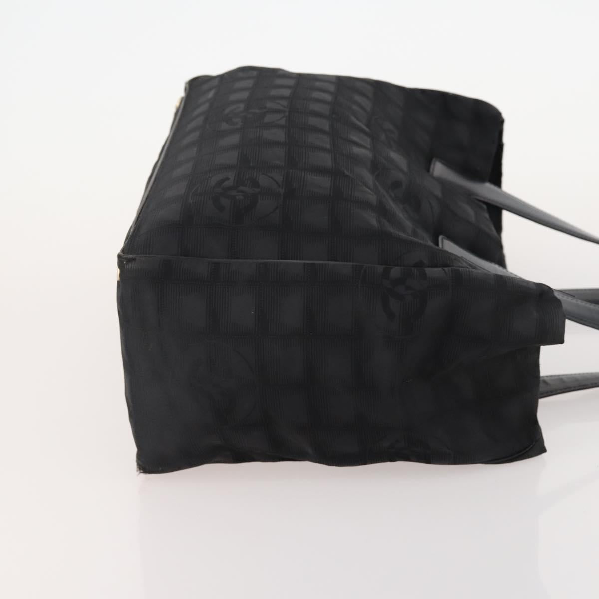CHANEL New Travel Line Tote Bag Nylon 3 Set Black CC Auth ti3897