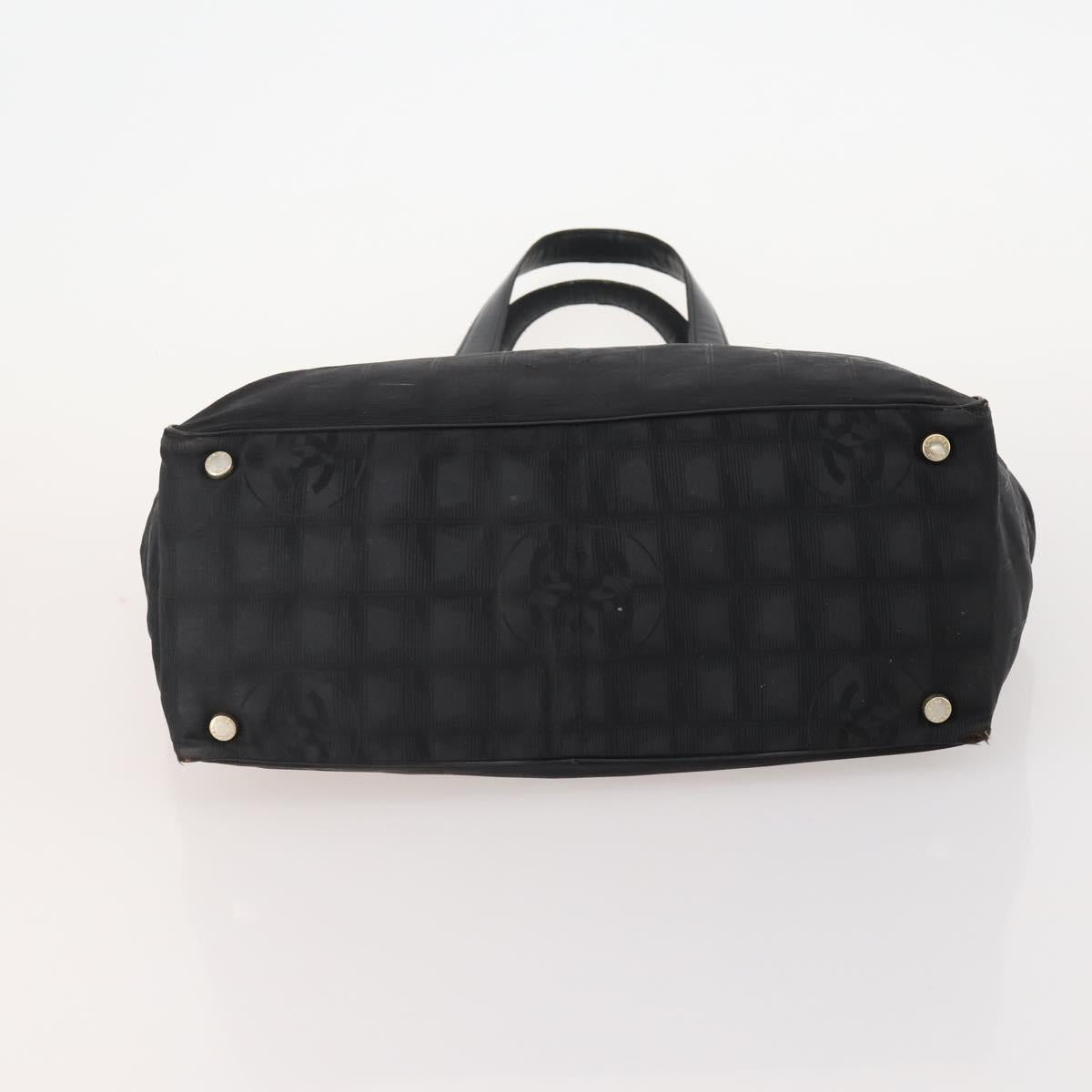 CHANEL New Travel Line Tote Bag Nylon 3 Set Black CC Auth ti3897