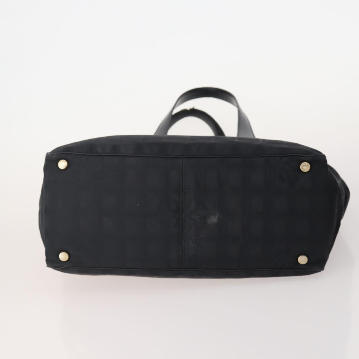 CHANEL New Travel Line Tote Bag Nylon 3 Set Black CC Auth ti3897