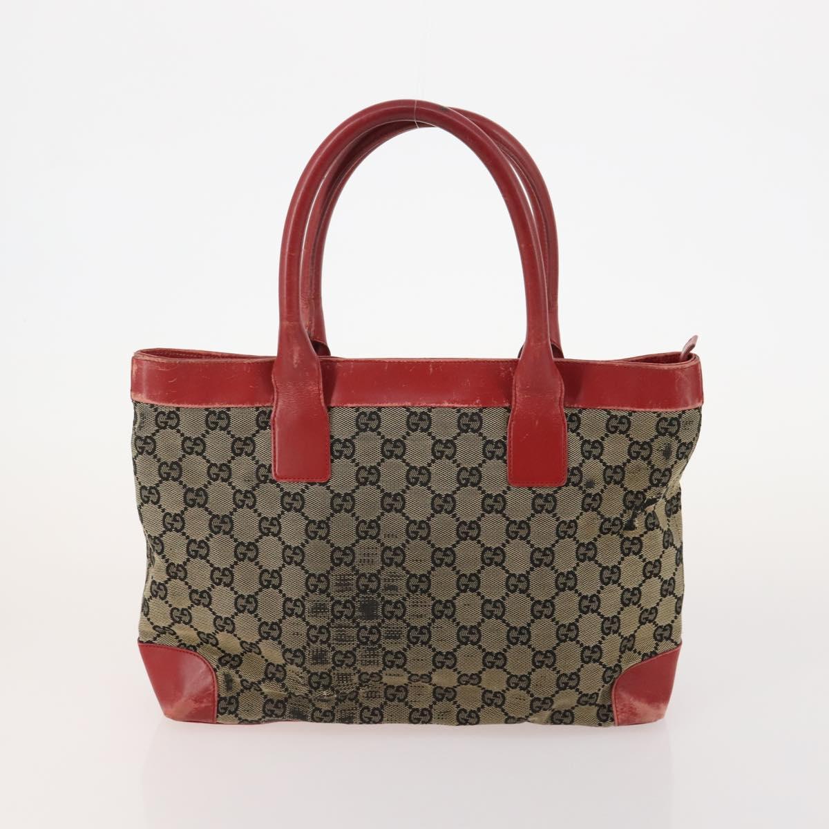GUCCI GG Canvas Shoulder Bag Nylon 3 Set Beige Black Auth ti3900