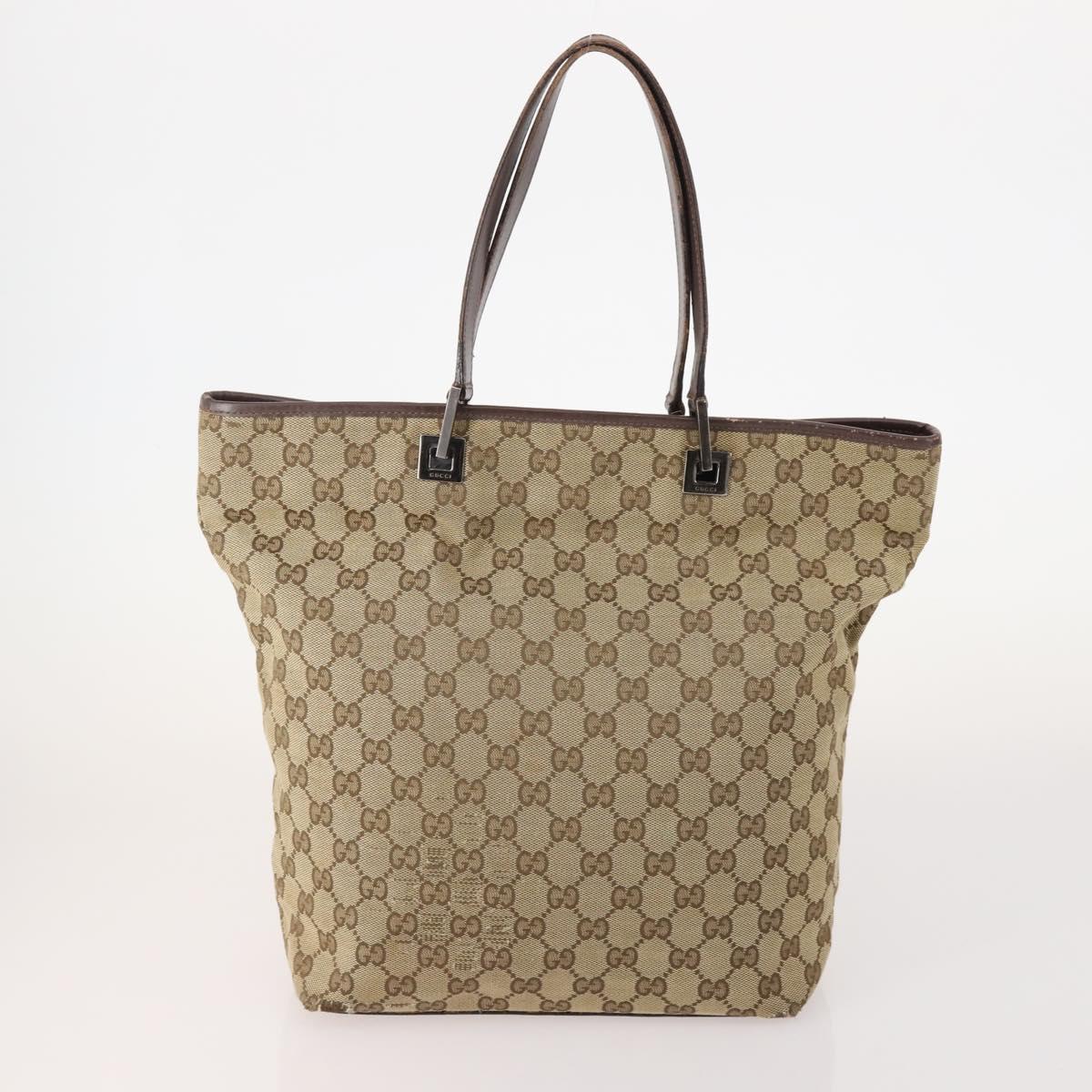 GUCCI GG Canvas Shoulder Bag Nylon 3 Set Beige Black Auth ti3900