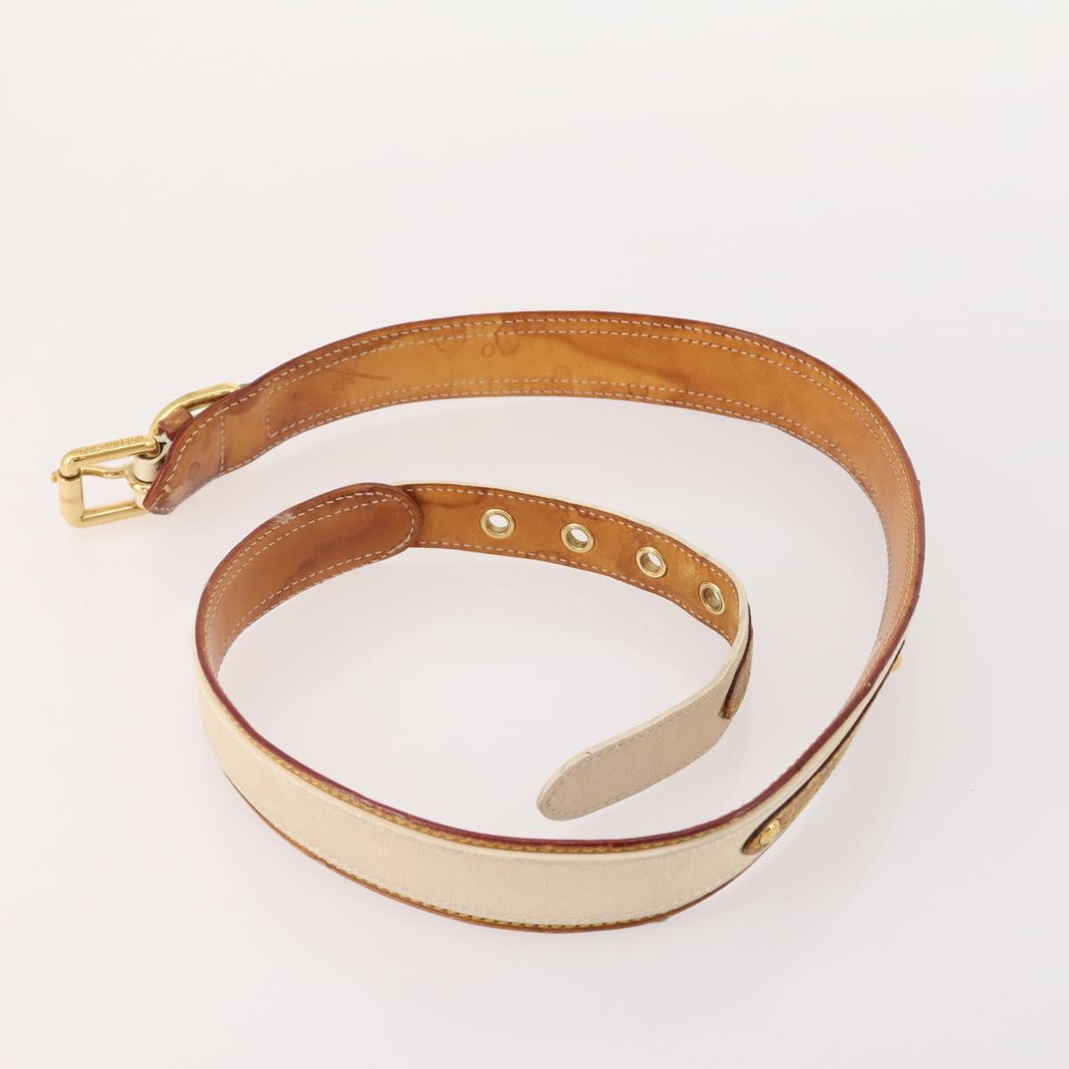 LOUIS VUITTON Belt Canvas Leather 2 Set Pink Beige LV Auth ti3901