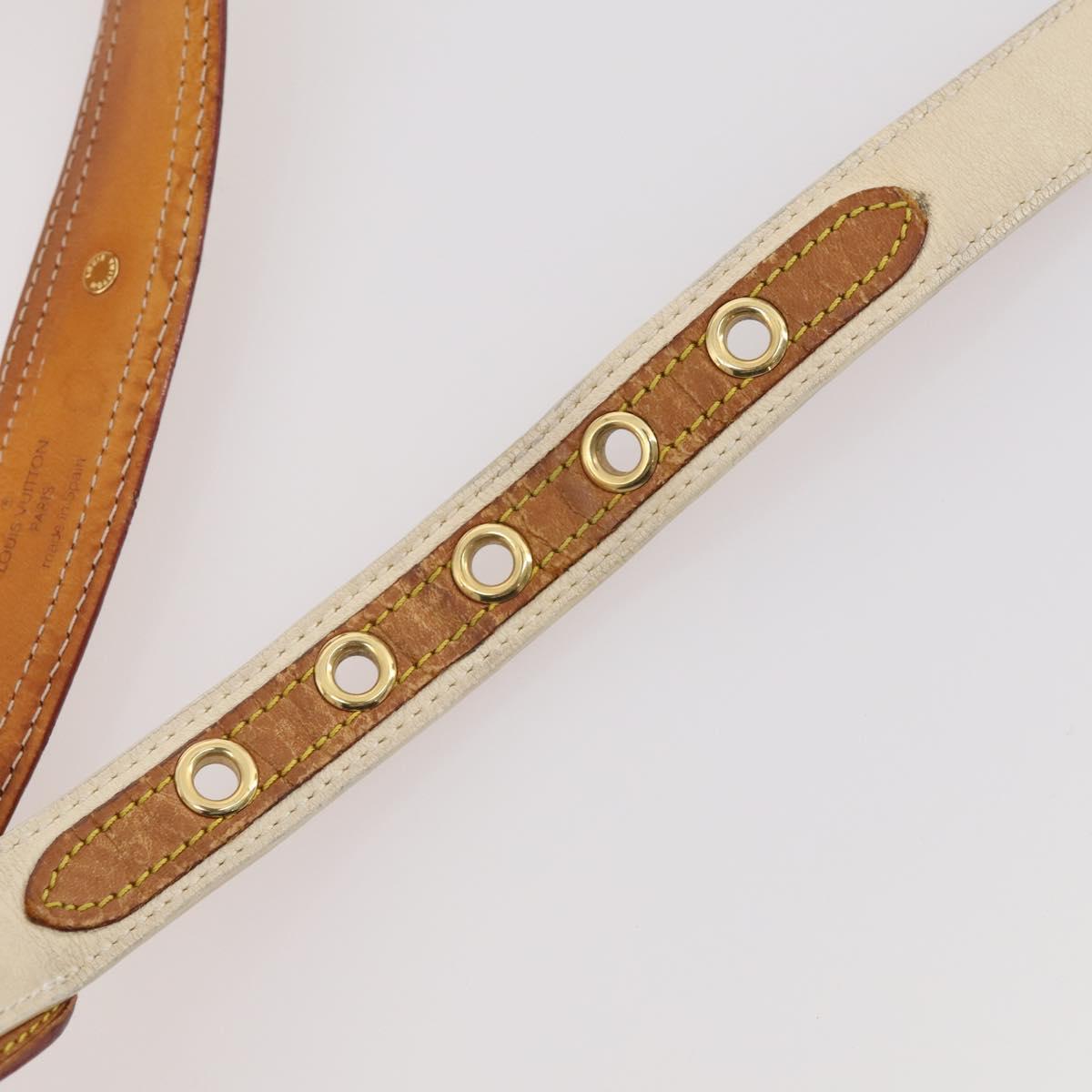LOUIS VUITTON Belt Canvas Leather 2 Set Pink Beige LV Auth ti3901