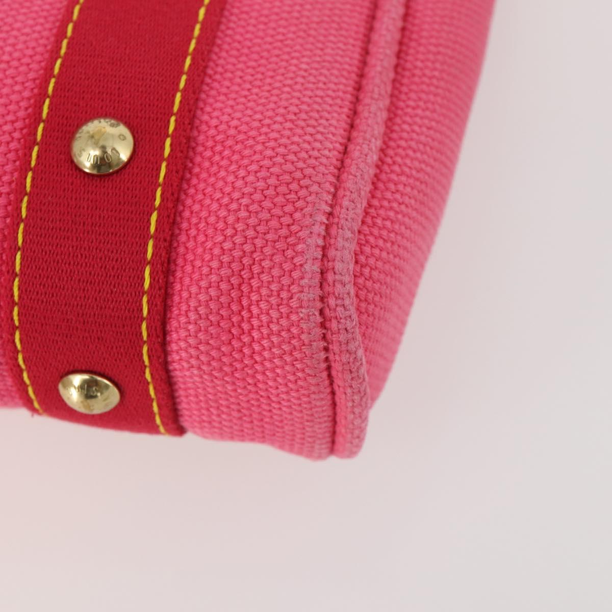 LOUIS VUITTON Belt Canvas Leather 2 Set Pink Beige LV Auth ti3901