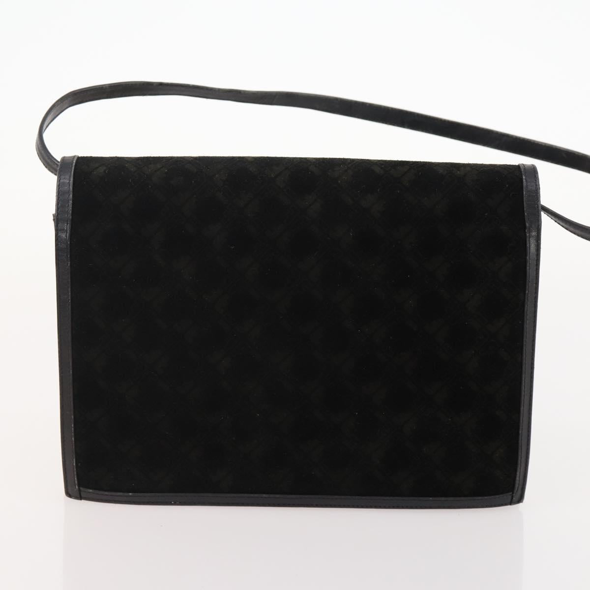 Salvatore Ferragamo Shoulder Bag Suede 2 Set Black Auth ti3904
