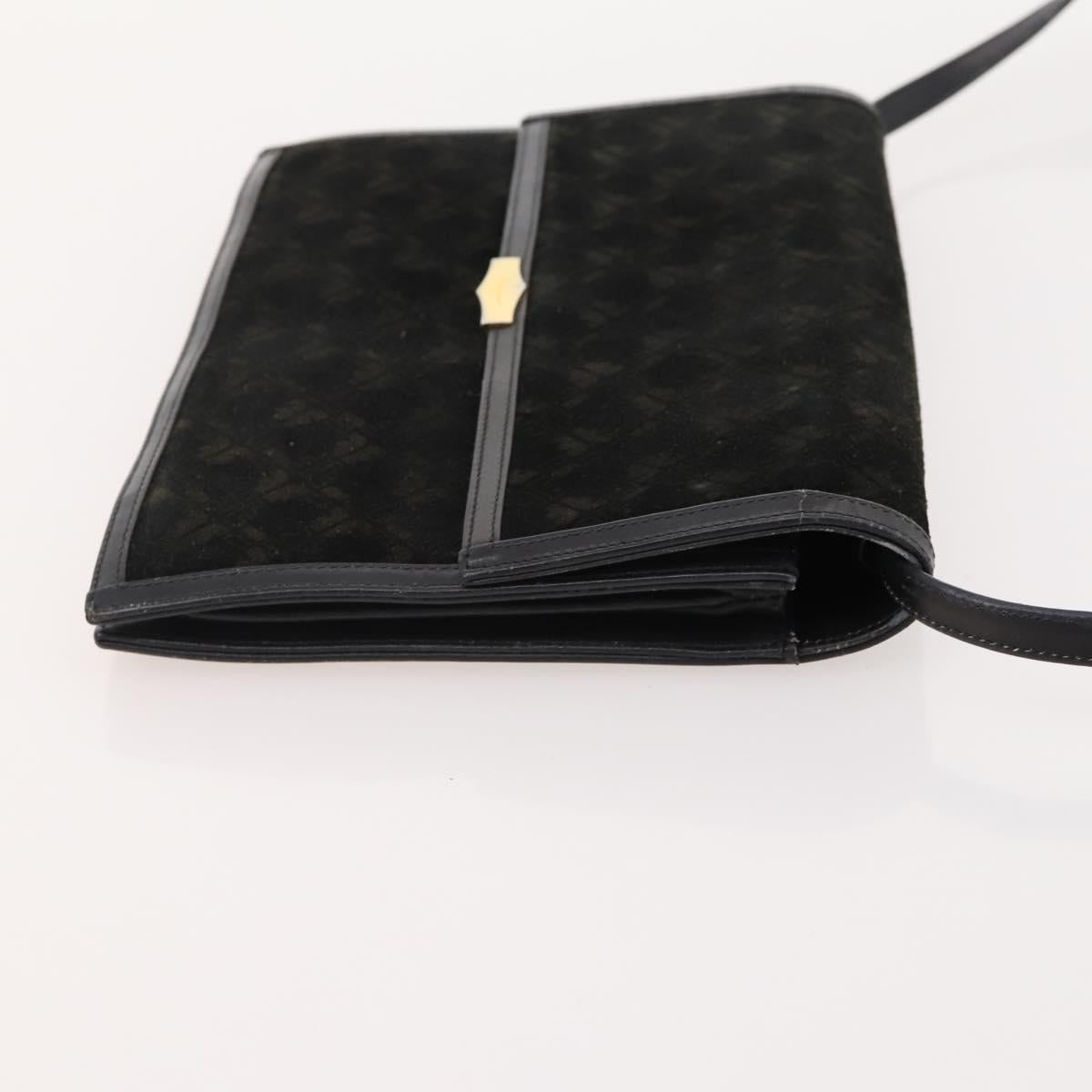Salvatore Ferragamo Shoulder Bag Suede 2 Set Black Auth ti3904