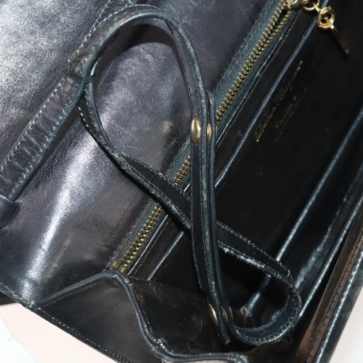 Salvatore Ferragamo Shoulder Bag Suede 2 Set Black Auth ti3904
