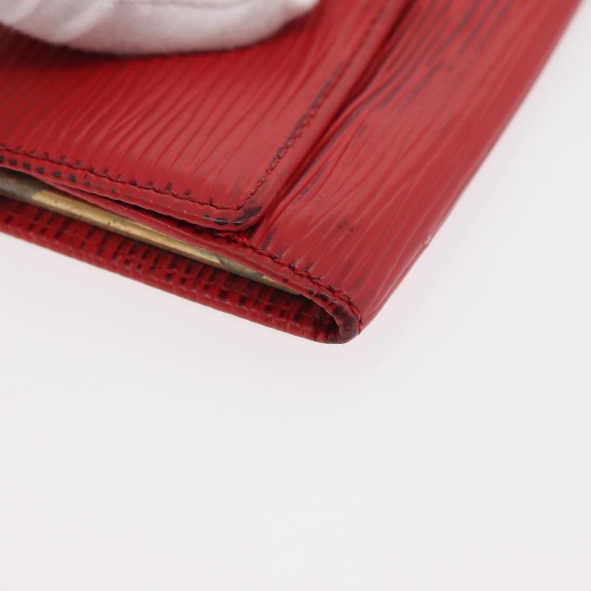 LOUIS VUITTON Monogram Epi Wallet 5 Set Red Damier Azur LV Auth ti3908
