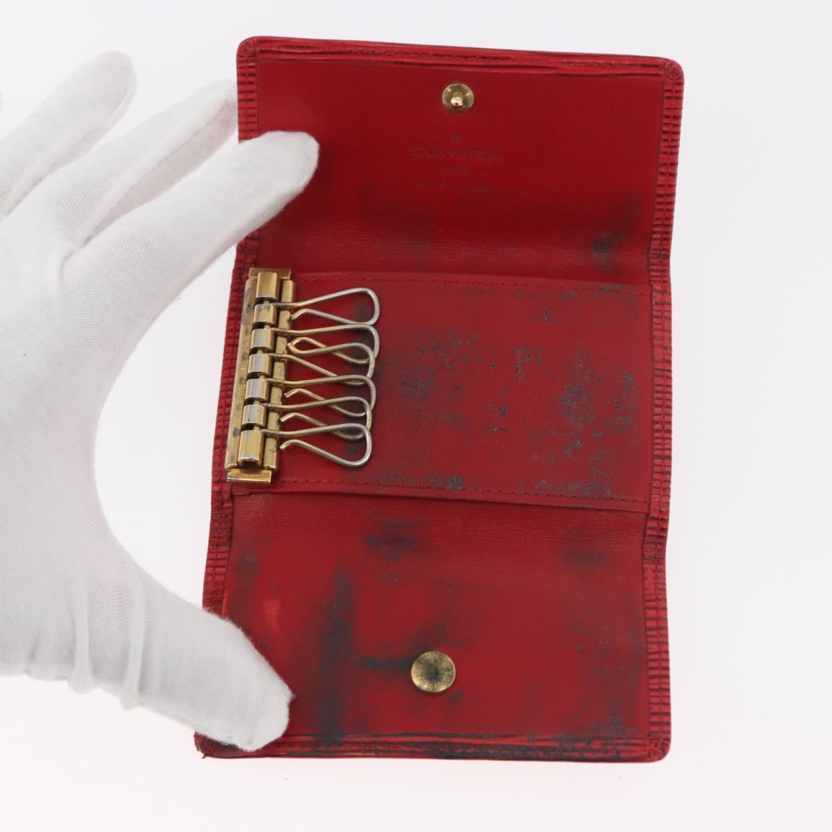 LOUIS VUITTON Monogram Epi Wallet 5 Set Red Damier Azur LV Auth ti3908