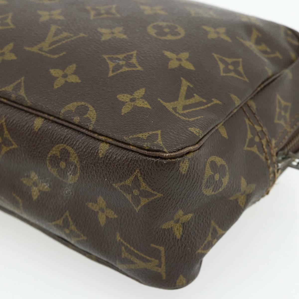 LOUIS VUITTON Monogram Trousse Toilette 28 Clutch Bag M47522 LV Auth ti3912